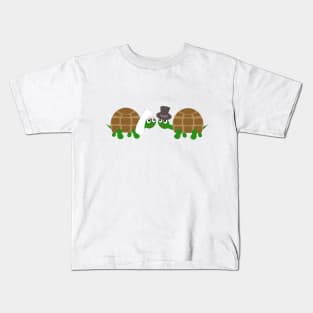 Tortoise wedding day Kids T-Shirt